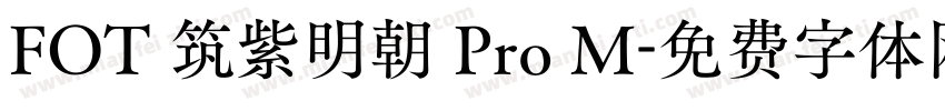 FOT 筑紫明朝 Pro M字体转换